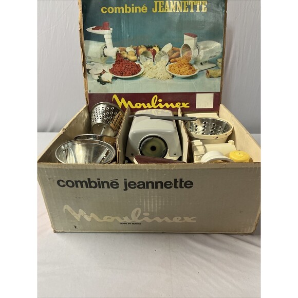 Vintage Moulinex Combine Jeannette Electric Meat Grinder Veggie Chopper Works!!! - Picture 5 of 6